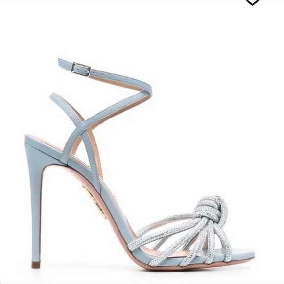 Like New Aquazzura Celeste 105 Knotted Heels Sandal - Picture 3 of 10